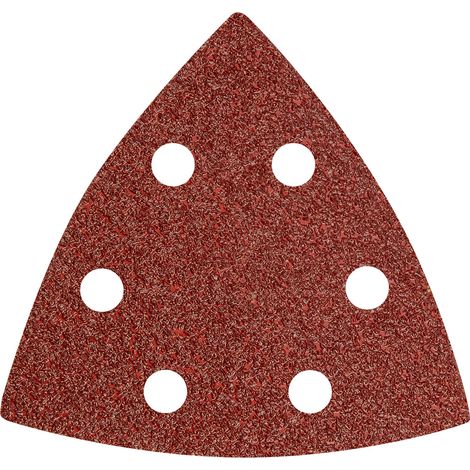 Carta vetrata Delta Velcro 93 x 93 mm P40, 5 pezzi, con 6 fori