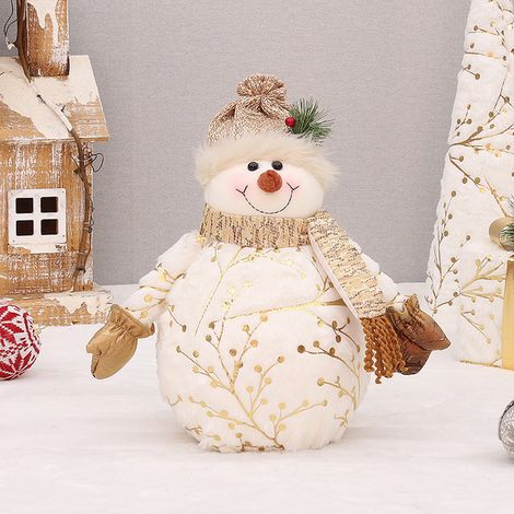 Snowman - 30x20x19cm - Intérieur - Décoration De Noël Pour Cheminée, Appui De Fenêtre, Étagère - 1 Pièce (1/5)