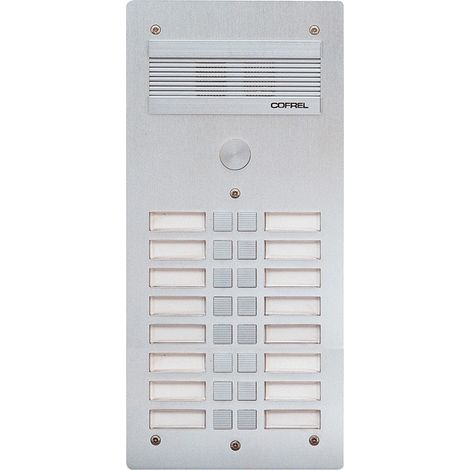 Platine de rue Série 300 audio façade Alu 4mm 16 appels (308316) (1/2)