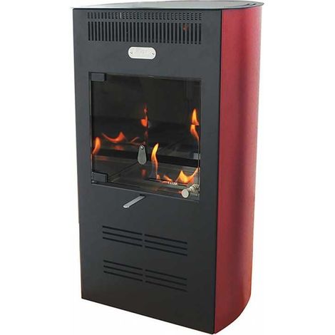 Estufa de bioetanol Elegance Ventilada Bordeaux 3 kW – ventilación de 3 velocidades, mando a distancia – ideal para 30 m² – Tecno Air System (1/2)