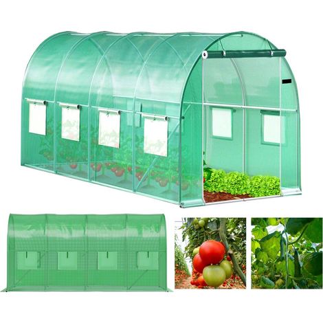 Garden Tunnel Greenhouse 8m² Metal Frame UV Film (1/5)