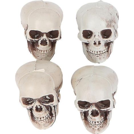 4-teilige Totenkopf-Dekoration für Halloween