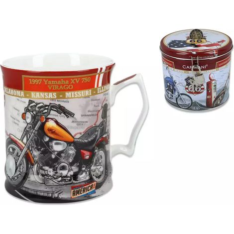 Carmani, motocicleta tipo taza en lata/Yamaha XV750 Virago