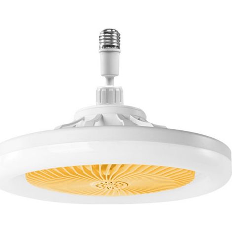 AIMOONSA Ventilateur Plafond Avec Lumiere,ventilateur De Plafond Avec Télécommande,ventilateur Silencieux Plafond,E27 plafonnier LED À Intensité Variable,3vitesses,Temporisable (Jaune) (1/5)