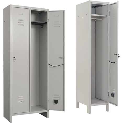 ARMADIO SPOGLIATOIO 'PRATIKO' 2 posti - cm L.69 x P.34 x H.180 - PROMETAL