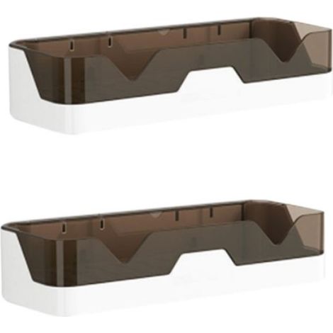 Ensemble de 2 PièCes de Support de Douche Non Percé Panier de Rangement de Douche Mural Adapté à la Salle de Bain/Cuisine Ambre Or (1/4)