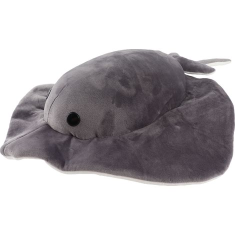 Peluche Animal Océanique Ultra Douce Compagnon de Sommeil Garnissage Coton Oreiller Animal Marin 52cm Gris (1/5)