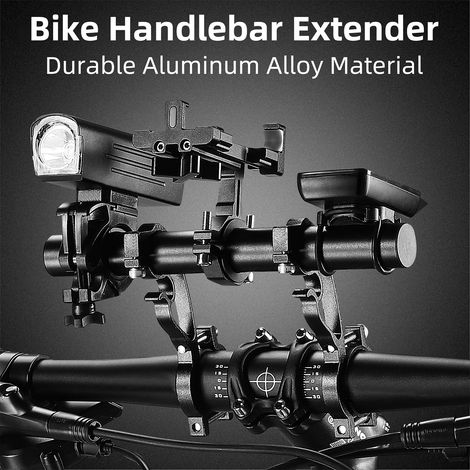 Extension de guidon de vélo, poignée de vélo de route, tige d'extension en alliage d'aluminium, mileomètre léger, support de téléphone portable (1/5)