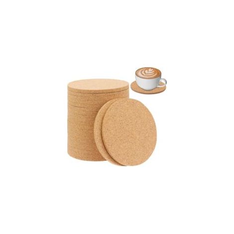20 Morceau de Liège-Verres et Verres en Liège Cale d'Environ 10cm Hitzebestaendig Tassenuntersetzer Réutilisable Absorbants Glasuntersetzer Liège pour les Boissons,Bar,Tasses(Environ 10 cm 3 mm Dickl) (1/5)