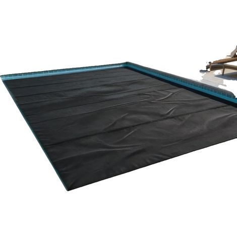 Cubierta solar para piscina, retiene el calor, a prueba de polvo, negra. (1/2)