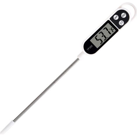 Thermomètre alimentaire en acier inoxydable Triomphe LCD affichage thermomètre alimentaire thermomètre de cuisine électronique pour tester la température d'huile de lait de bébé d'eau liquide
