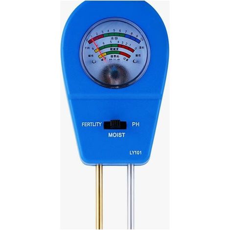 Detector de humedad del suelo, fertilidad del suelo y pH del suelo. Medidor de pH del suelo 3 en 1. Sensor de humedad del suelo, azul. Detector de humedad de una pieza. (1/3)