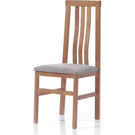 Pack de 4 sillas Monachil en madera de haya color cerezo. 102 cm(alto), 41,2 cm(ancho), 38,6 cm(fondo) (1/2)