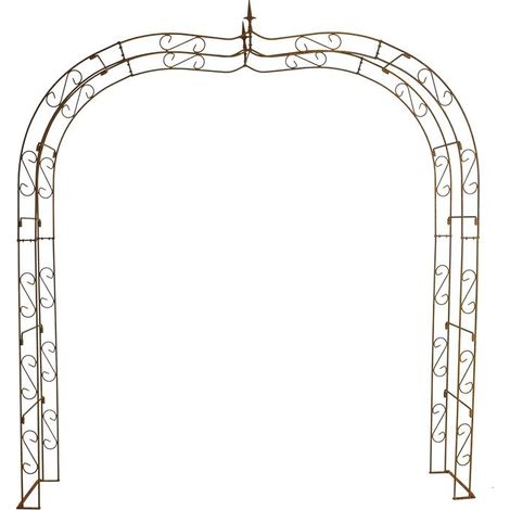 Torbogen Rosenbogen Edelrost 240 cm Rankhilfe Kletterhilfe Rosenspalier Rost (1/5)