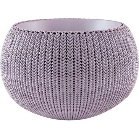 Keter – Cache-pot aspect tricoté taille M – Diamètre 36cm – Hauteur 22,8cm – Capacité 9,4L – Résistant intempéries et UV – Design arrondi