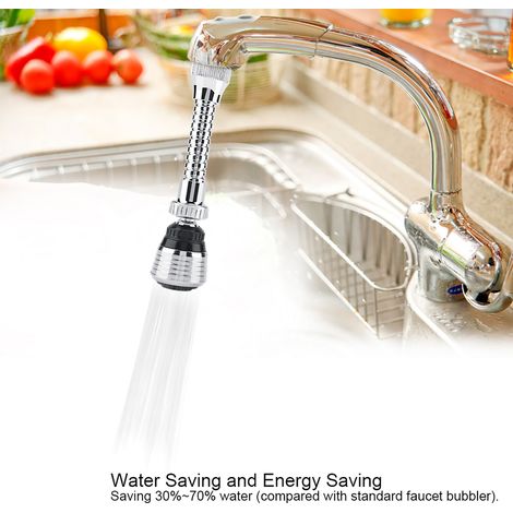 Robinet flexible à bulles, pulvérisateur d'évier Turbo Flex, dispositif d'économie d'eau, économiseur d'eau (1/5)