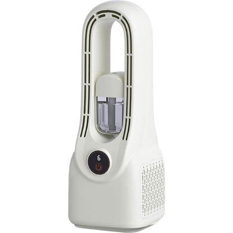 Ventilateur de bureau, humidificateur et ventilateur sans pale avec 6 vitesses, ventilateur de table silencieux rechargeable Type-C 1500mAh, idéal pour dortoirs, voitures, plage, maison, chambres et b (1/5)