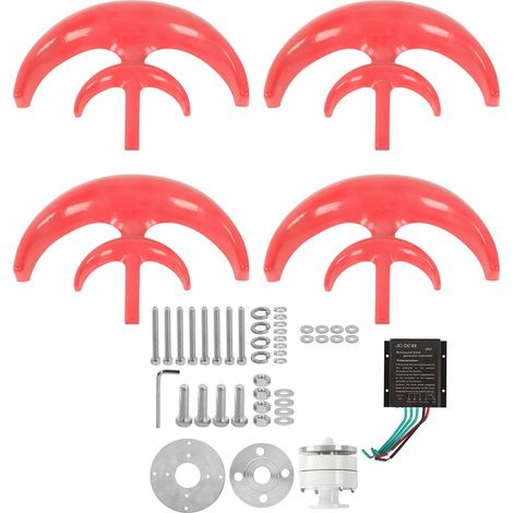 Éolienne Kit Lanterne Type 4 Pales Génératrice Électrique 800W 48V Accessoires de Montage pour Jardin (1/5)