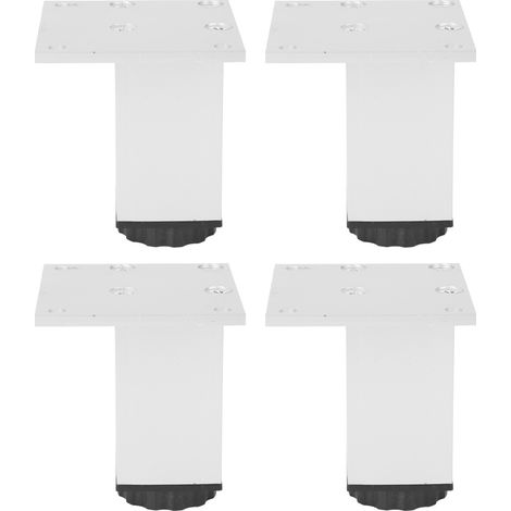 Ensemble de 4 pieds de meubles carrés en alliage d'aluminium réglables pour armoires, tables et canapés (pieds de meubles carrés de 80 mm, couleur oxyde) (1/5)