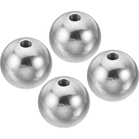 4 - Écrou Bouton - Acier Inoxydable 304 - Filetage M6 Pour Luminaire Et Meuble DIY - Résistant À La Corrosion - Argent - 25mm (1/5)