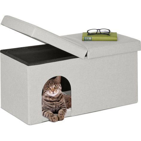 Piel de gato en beige con tapa (1/5)