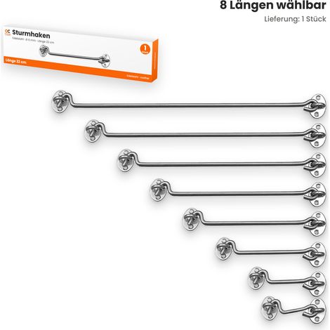 Türhaken Sturmhaken Fensterhaken Torhaken Edelstahl Fenstersicherung Haken (1/5)