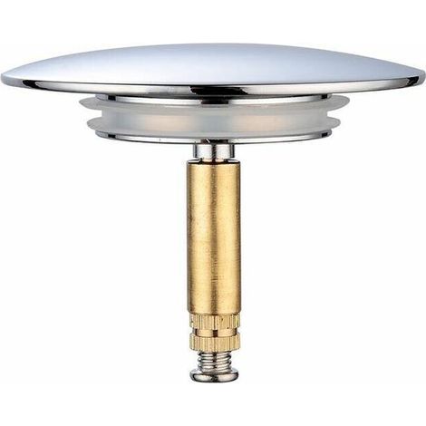 Bonde de baignoire, bonde de baignoire universelle à double joint, réglable en hauteur 70 mm, bonde de lavabo, laiton trempé avec finition chromée, bonde de salle de bain antidérapante (1/4)