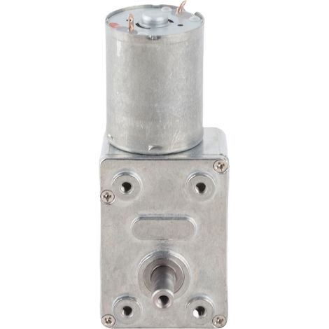 Moteur réducteur à vis sans fin 12V CC, 100 tr/min, couple élevé 10 kg.cm, axe de sortie vertical, robuste et durable pour ouvre-porte (1/4)