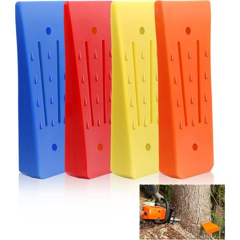 4 Pièces Coins D'Abattage D'Arbres, Arbre Abattage Morceaux Cales D’abattage pour Tronçonneuse pour Enregistrement Falling de Coupe Fendre Tronçonneuse, Coin Abattage pour Couper l'arbre H443 (1/5)
