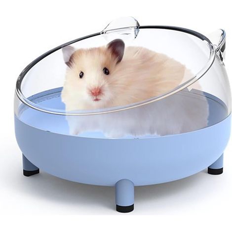 Blaue Sandschale für Hamster - EINNENFFER - Farbenfrohes Design, staubdicht, perfekt für Kleintiere, leicht zu reinigen und robust, ideal für Hamster- und Rennmauskäfige (1/5)