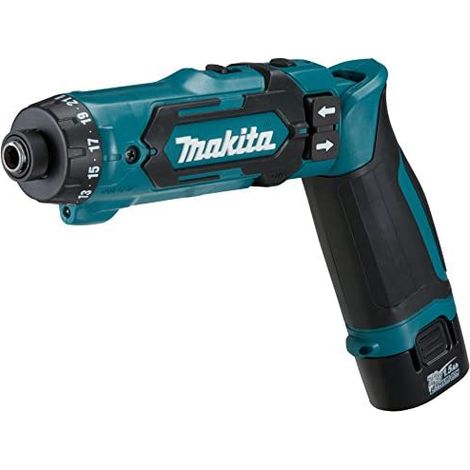 Atornillador inalámbrico Makita DF 012 DSE 7,2 V 5,6 Nm + 2x batería recargable 1,5 Ah + cargador + maletín