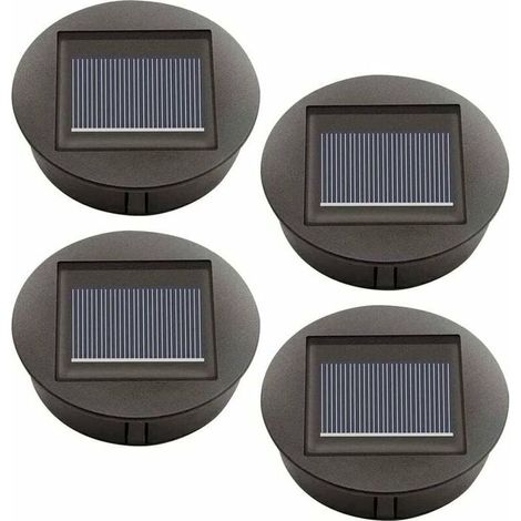 Set mit 4 Ersatz-Solarleuchten mit LED-Leuchtmitteln, Ersatz für obere Solarleuchten, LED-Solarpanel-Laternenabdeckung für hängende Gartenlaternen, T-Bold