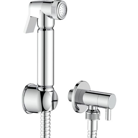 Duplex idroscopino tondo flessibile 150 cm con supporto e rubinetto (1/4)