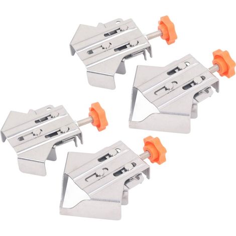 Trywise 4Pcs Pince d'angle en acier inoxydable réglable à 90 degrés, ouverte et fermée, pour le travail du bois (1/4)