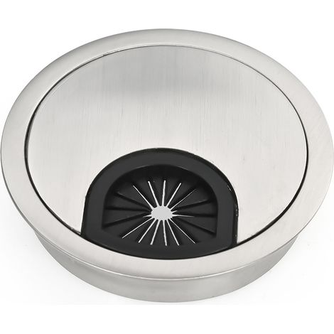 Passage de câbles 60mm en alliage de zinc pour bureau, cache-trou pour organisation de fils et câbles sur plan de travail (1/4)