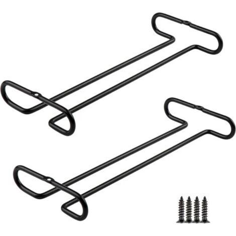 Support Verre À Vin - Suspendu Sous Armoire - Acier Inoxydable - Pour Cuisine Bar Restaurant - 2 Pièces (1/5)