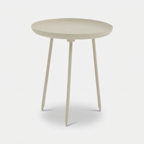 Tavolino da salotto in metallo beige moderno Varek