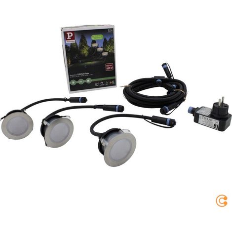 [NEUWERTIG] B-Ware Paulmann Einbauleuchte Spot LED Plug Shine Set Leuchte silber warmweiß dimmbar (1/2)