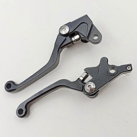 Accessoires pour moto CRM250R, motocross XR250 modifiée, levier de frein et d'embrayage réglable, klaxon (noir) (1/5)