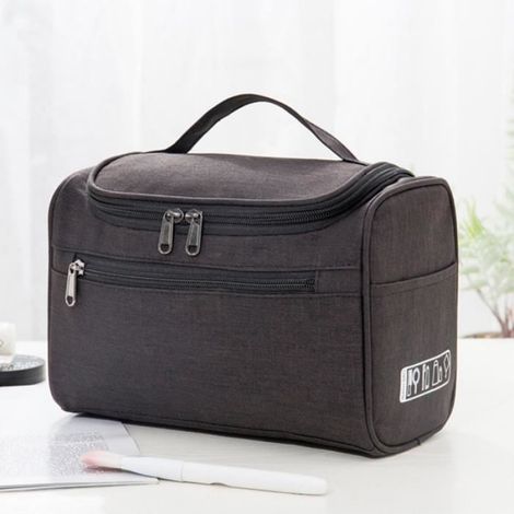 PANIER - CASIER - CORBEILLE - CUBE Beauté Case Facile à nettoyer Double fermeture à glissière style-Black 1 (1/3)