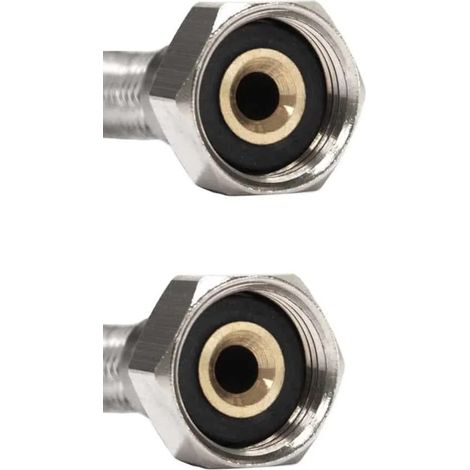 Flexible Inox, Tuyau Blindé DN8, 1/2 Pouce, 1500mm - Sécurité et Flexibilité (1/2)
