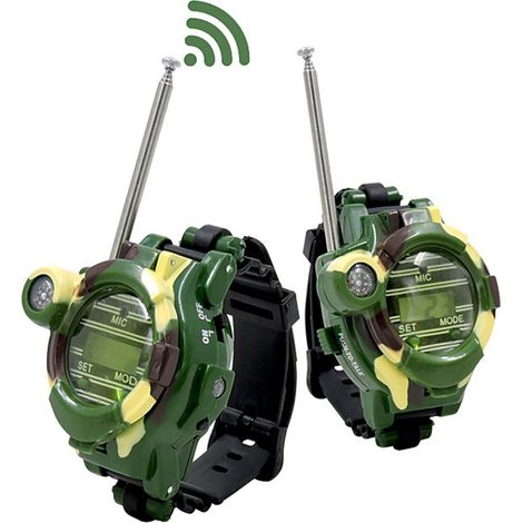 Montre talkie-walkie multifonction enfants avec lampe torche, jouet talkie-walkie pour jeux extérieurs, interphone cadeau garçons filles (1/5)