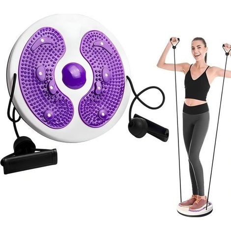 Fitness-Drehscheibe für Taillentraining mit Widerstandsband, multifunktionales Balanceboard, Pedal, Bauchtrainer (1/4)