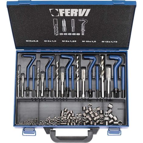 130 PZ JUEGO REPARACION ROSCAS M5-M12 INOX HSS FERVI E010 (1/2)