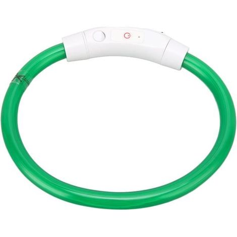 Collier LED pour chien - KEENSO - Rechargeable - Imperméable - 3 modes d'éclairage - Blanc (1/4)