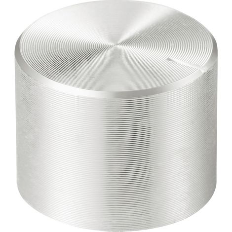 TRU COMPONENTS TC-11613868 Drehknopf mit Knopfmarkierung Silber (Ø x H) 17 mm x 13 mm Aluminium, Pl (1/4)