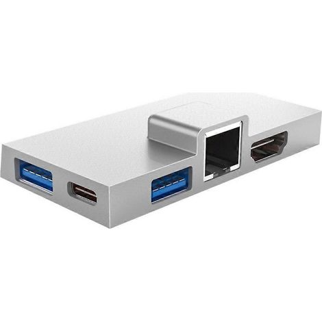 Surface Pro 8/9/X Hub – USB-C, 4K HDMI, SD/TF-Kartenleser, RJ45 Ethernet, PD-Ladefunktion (1/5)