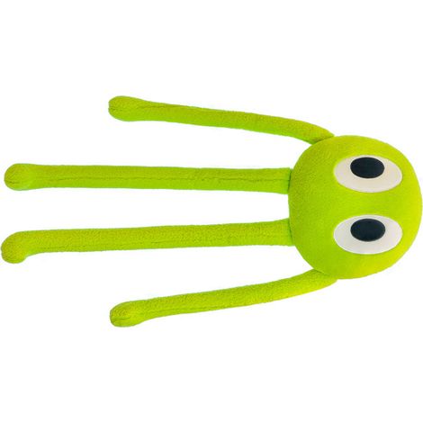 Coussin pieuvre en peluche, forme mignonne, douce et confortable, avec 4 pattes, pour la maison, la chambre ou le bureau, vert, 90 cm, 480 g (1/5)