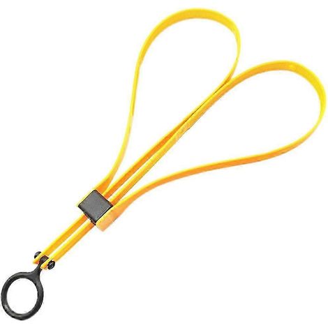 Menottes à fermeture éclair jetables ultra-résistantes avec double verrouillage, menottes flexibles jaunes et noires pour la contention, attaches de câble portables en nylon (1/5)