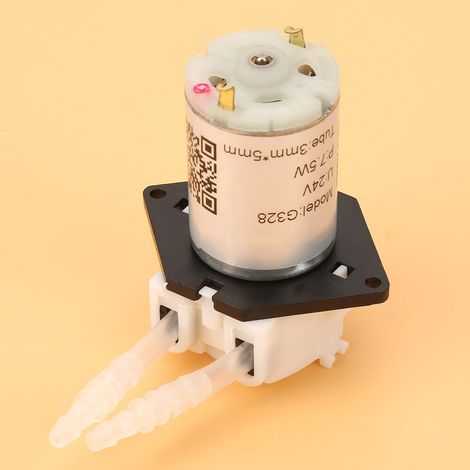 Pompe doseuse DIY avec tête de tuyau péristaltique pour analyse chimique en laboratoire d'aquarium (blanc, 24 V, 3 x 5) (1/5)